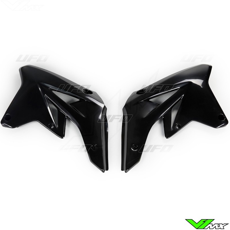 UFO Radiator Shrouds Black - Suzuki RMZ250