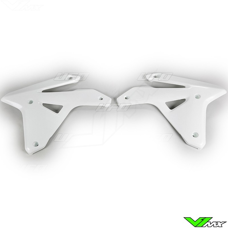 UFO Radiator Shrouds White - Suzuki RMZ450