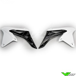 UFO Radiator Shrouds White - Suzuki RMZ250