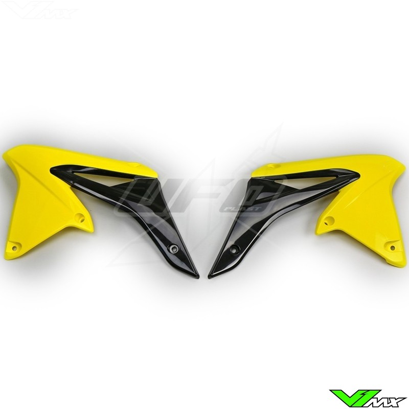 UFO Radiator Shrouds Yellow - Suzuki RMZ250