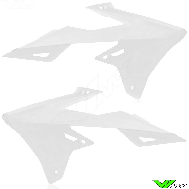 UFO Radiator Shrouds White - Suzuki RMZ250 RMZ450