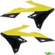 UFO Radiator Shrouds Black Yellow - Suzuki RMZ250 RMZ450