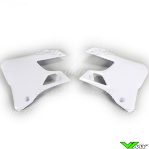 UFO Radiator Shrouds White - Yamaha YZ125 YZ250