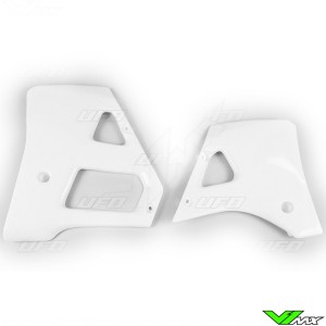 UFO Radiator Shrouds White - Yamaha YZ125 YZ250