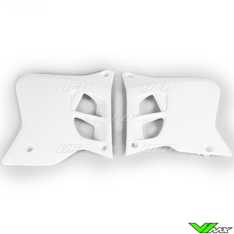 UFO Radiator Shrouds White - Yamaha YZ125 YZ250