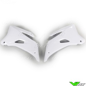 UFO Radiator Shrouds White - Yamaha YZF250 YZF450