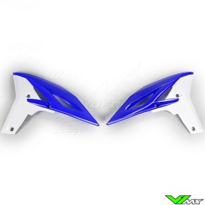 UFO Radiateurkappen Blauw Wit - Yamaha WR450F YZF250