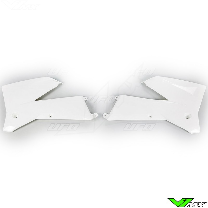 UFO Radiator Shrouds White - KTM 125SX 250SX 250SX-F 125EXC 200EXC 250EXC 250EXC-F 450EXC