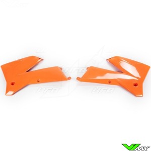 UFO Radiator Shrouds Orange - KTM 125SX 250SX 250SX-F 125EXC 200EXC 250EXC 250EXC-F 450EXC