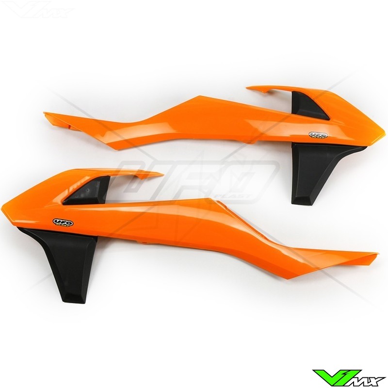 UFO Radiator Shrouds Orange Black - KTM