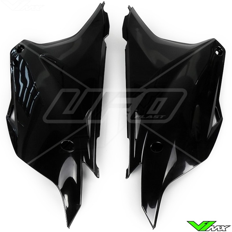 UFO Side Number Plate Black - Kawasaki KX85