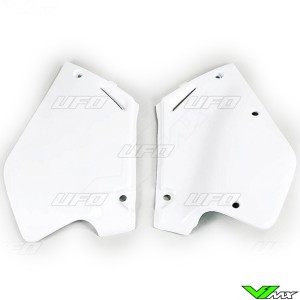 UFO Side Number Plate White - Honda CR125 CR250