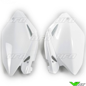 UFO Side Number Plate White - Honda CRF250R