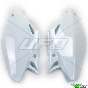 UFO Side Number Plate White - Honda CR125 CR250