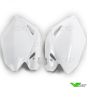 UFO Side Number Plate White - Honda CRF250R