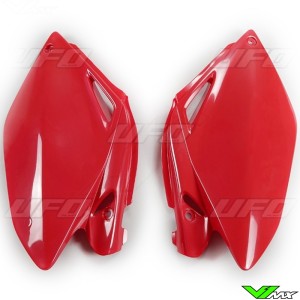 UFO Side Number Plate Red - Honda CRF250R