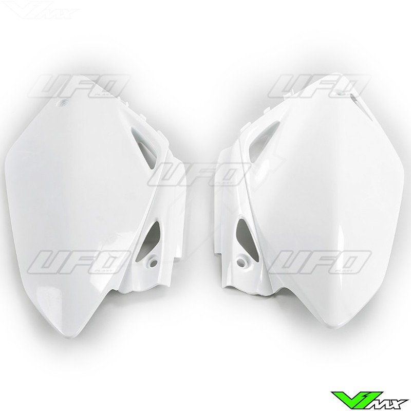 UFO Side Number Plate White - Honda CRF450R