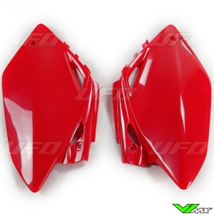 UFO Side Number Plate Red - Honda CRF450R