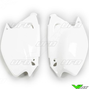 UFO Side Number Plate White - Kawasaki KX125 KX250