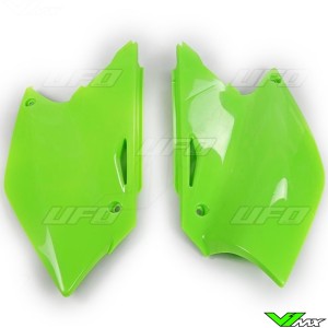 UFO Side Number Plate Green - Kawasaki KXF250