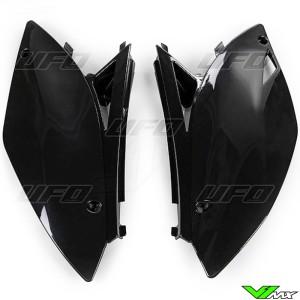 UFO Side Number Plate Black - Kawasaki KXF250 KXF450