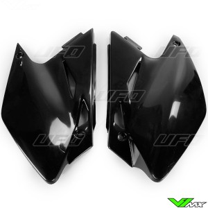 UFO Side Number Plate Black - Kawasaki KXF450