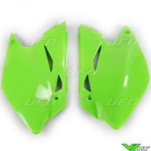 UFO Side Number Plate Green - Kawasaki KXF450