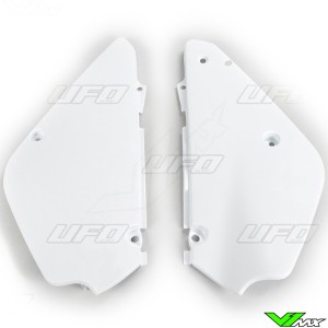 UFO Side Number Plate White - Suzuki RM85