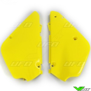 UFO Side Number Plate Yellow - Suzuki RM85