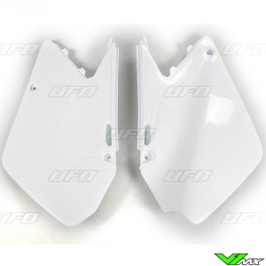 UFO Side Number Plate White - Suzuki RM125 RM250