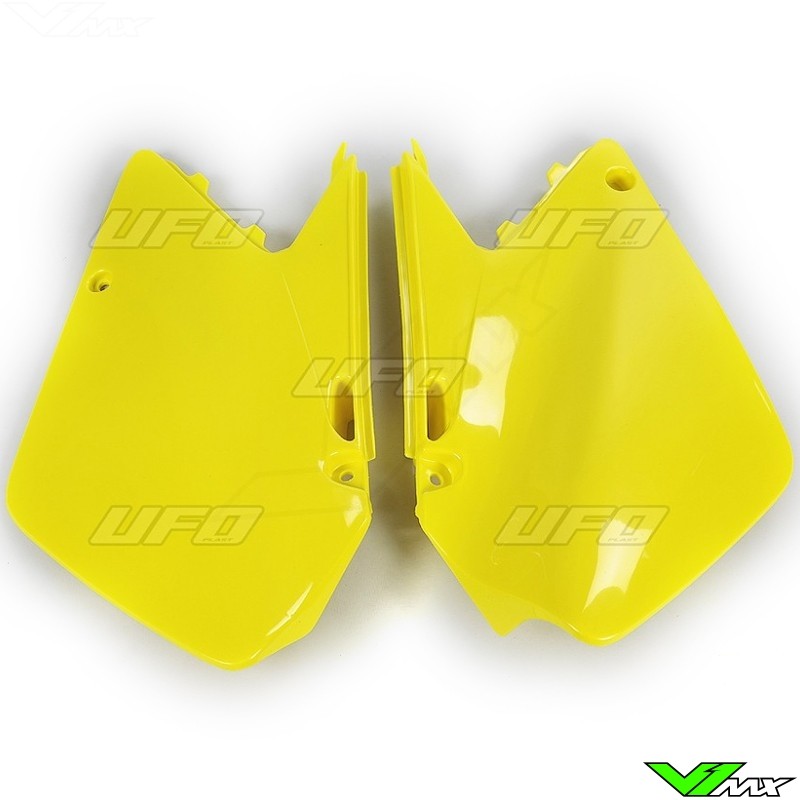 UFO Side Number Plate Yellow - Suzuki RM125 RM250