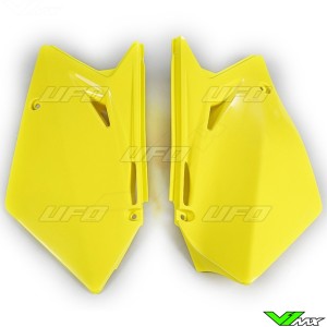 UFO Side Number Plate Yellow - Suzuki RMZ450