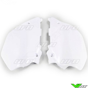 UFO Side Number Plate White - Yamaha YZ125 YZ250