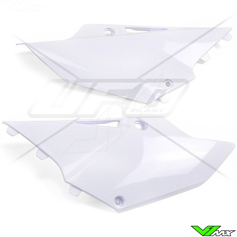 UFO Side Number Plate White - Yamaha YZ125 YZ250