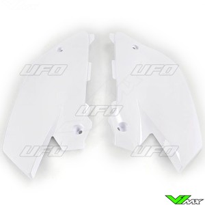 UFO 4Stroke Replica Side Number Plate White - Yamaha YZ125 YZ250