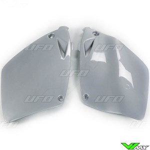 UFO Zijnummerplaten Zilver - KTM 125SX 200SX 250SX 380SX 400SX 520SX 200EXC 300EXC 380EXC 400EXC 525EXC