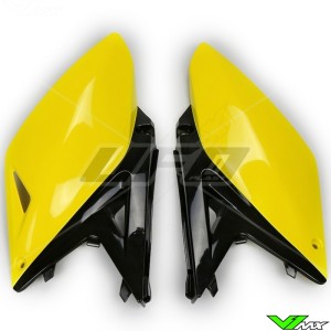 UFO Side Number Plate Yellow Black - Suzuki RMZ250