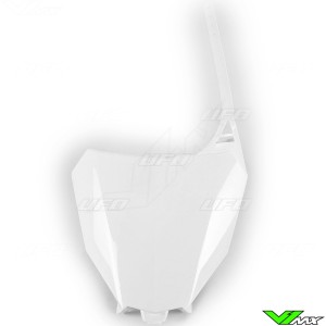 UFO Front Number Plate White - Honda CRF250R CRF250RX CRF450R CRF450RX