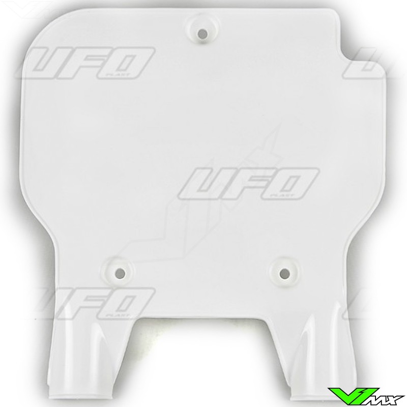UFO Front Number Plate White - Kawasaki KX80