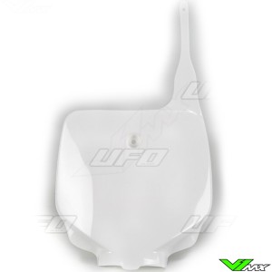 UFO Front Number Plate White - Kawasaki KX85