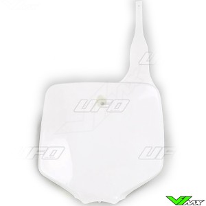 UFO Front Number Plate White - Kawasaki KX65 KLX110