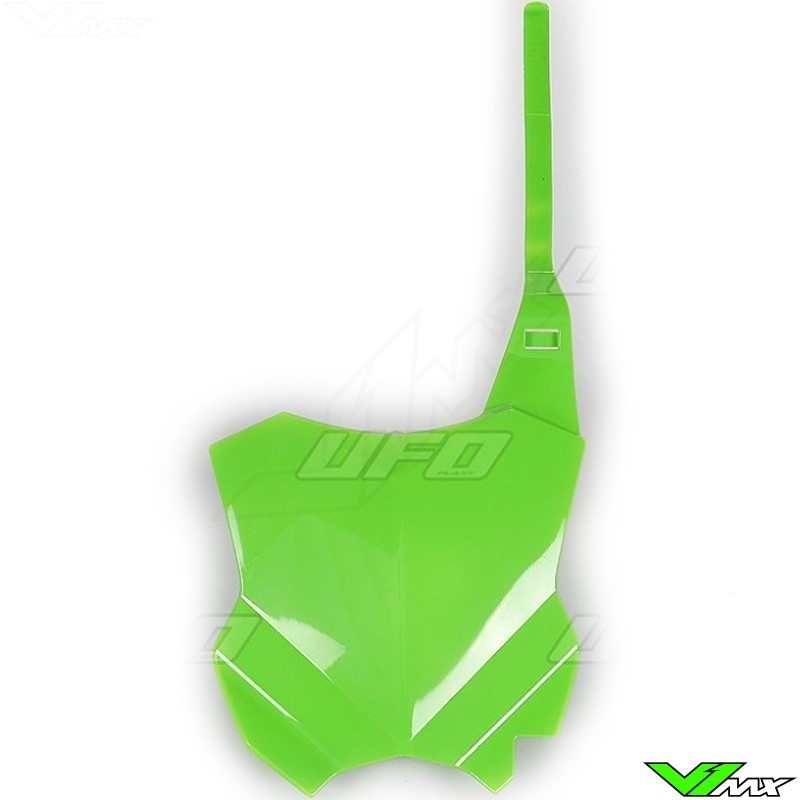 UFO Front Number Plate Green - Kawasaki KXF250 KXF450