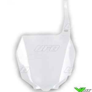 UFO Front Number Plate White - Suzuki RM125 RM250 RMZ250 RMZ450