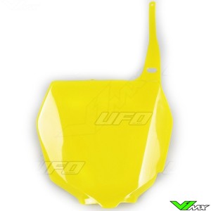 UFO Front Number Plate Yellow - Suzuki RM125 RM250 RMZ250 RMZ450