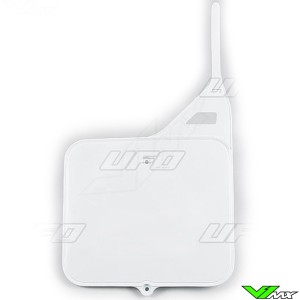 UFO Front Number Plate White - Suzuki RM125 RM250