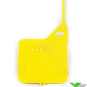 UFO Front Number Plate Yellow - Suzuki RM125 RM250