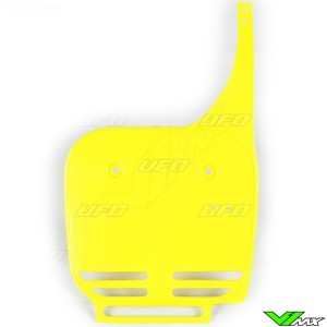 UFO Front Number Plate Yellow - Suzuki RM60