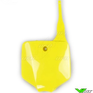 UFO Front Number Plate Yellow - Suzuki RM65