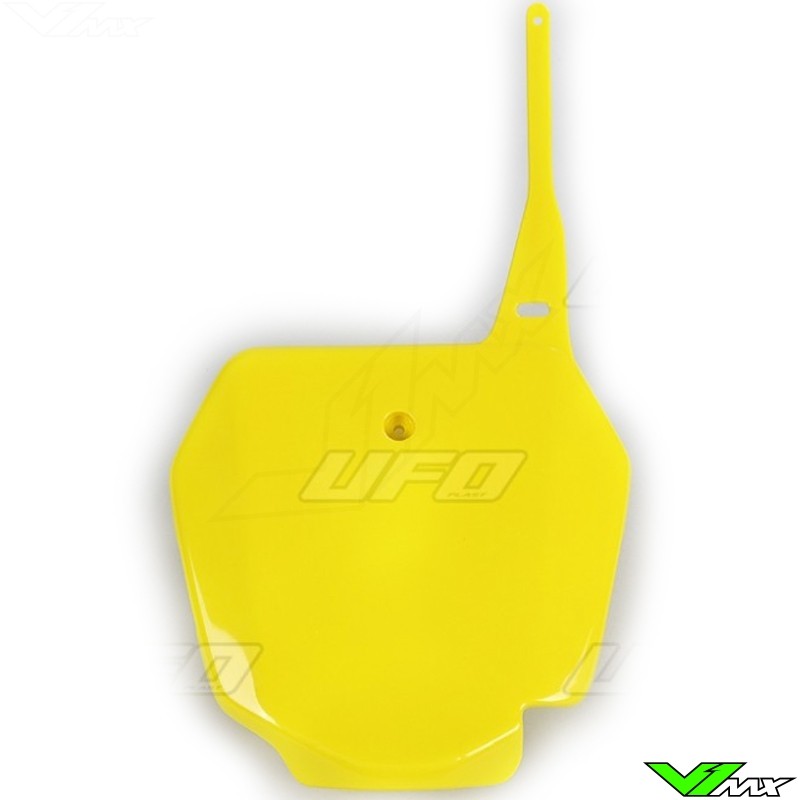 UFO Front Number Plate Yellow - Suzuki RM85