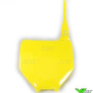 UFO Front Number Plate Yellow - Suzuki RMZ250